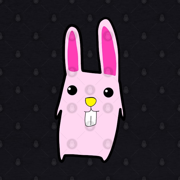 pink color bunny showing cute teeth by FzyXtion